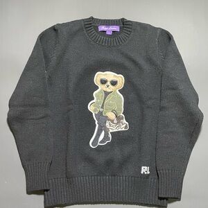 Ralph Lauren Utility Bear Sweater Women’s Size Small Black